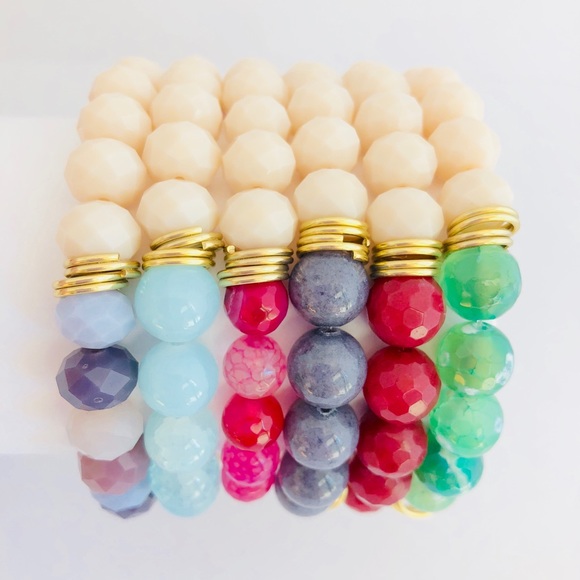 AGATE | Womens Agate Beaded Bracelets - Picture 1 of 8